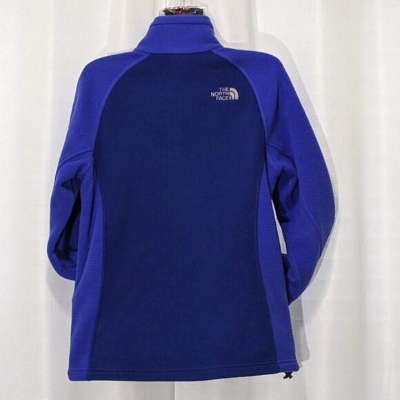 THE NORTH FACE Sweatshirt Coat Fleece Full Zip Jacket Size Medium Purple/Blue - Picture 2 of 10
